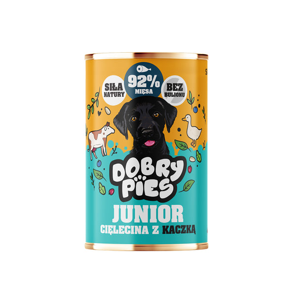 Mokra karma dla szczeniaka cielęcina z kaczką 400g