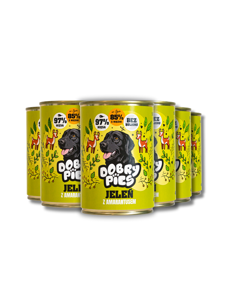 Zestaw mokrej karmy dla psa Jeleń z wieprzowiną i amarantusem 400g| 6szt. 12 szt. 18szt.