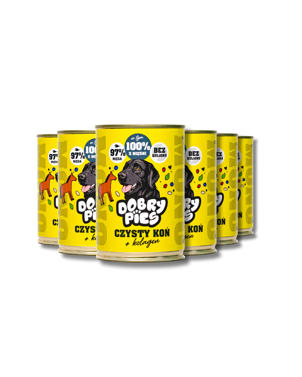 ZESTAW 12 szt. Mokra karma dla psa Konina 400g