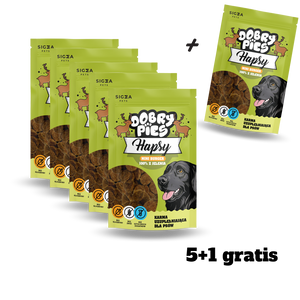 ZESTAW 5+1 Hapsy Mini Burger 100% z Jelenia 100g