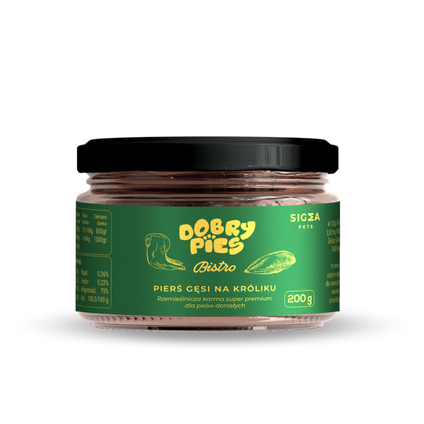 Mokra karma dla psa Bistro Premium Pierś gęsi na króliku 200 g