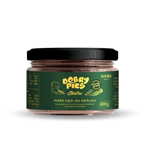 Mokra karma dla psa Bistro Premium Pierś gęsi na króliku 200 g