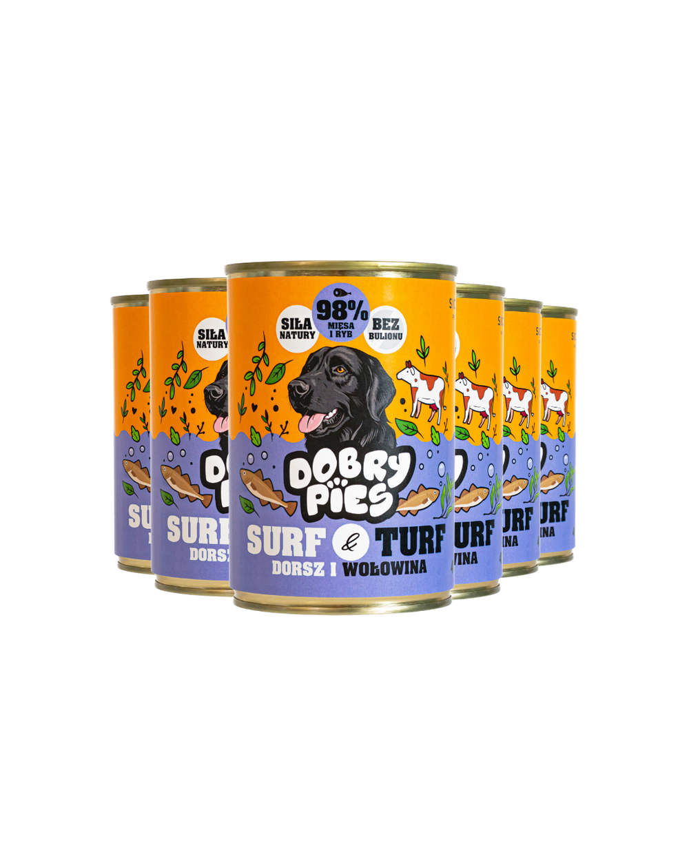 Zestaw Mokra karma dla psa Dorsz i Wołowina z tymiankiem 400g | 6szt. 12szt. 18szt.