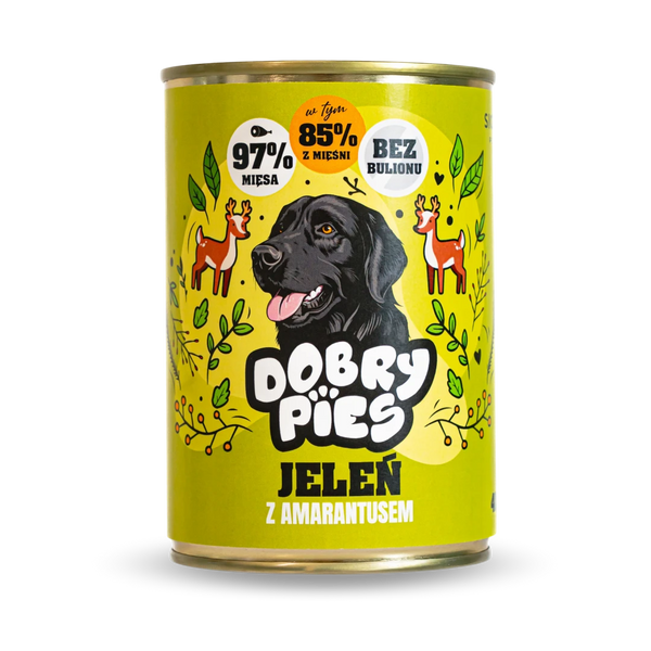 Mokra karma dla psa Jeleń z wieprzowiną i amarantusem 400g