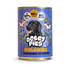 Mokra karma dla psa Wołowina z wieprzowiną, topinamburem i rozmarynem 400g