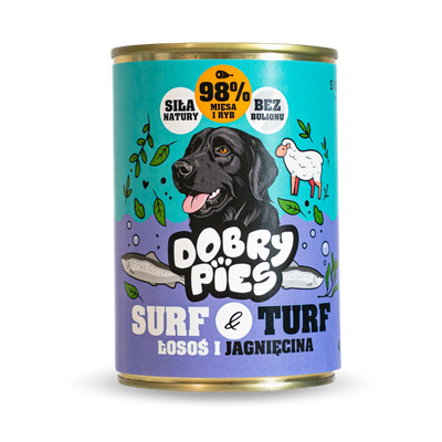 Mokra karma dla psa Łosoś i Jagnięcina z koprem włoskim 400g