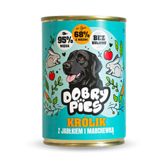 Mokra karma dla psa Królik i indyk z jabłkiem i marchewką 400g