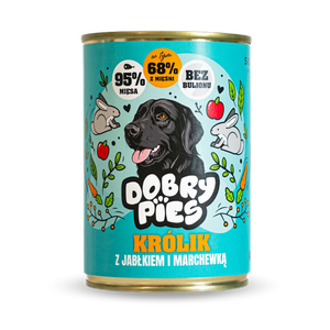 Mokra karma dla psa Królik i indyk z jabłkiem i marchewką 400g