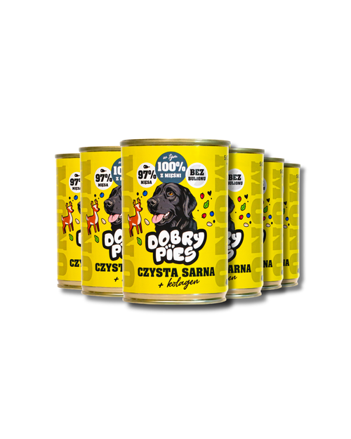 Zestaw mokrej karmy dla psa Sarna 400g | 6szt. 12 szt. 18szt.